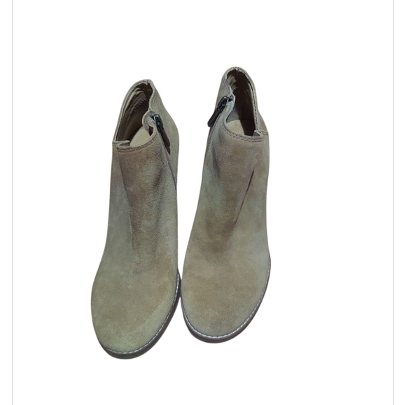 Lucky Brand Ankle Boots 8M Brown Suede Yakeena Side Zip Wedge Boho Festival Y2K - Picture 3 of 8